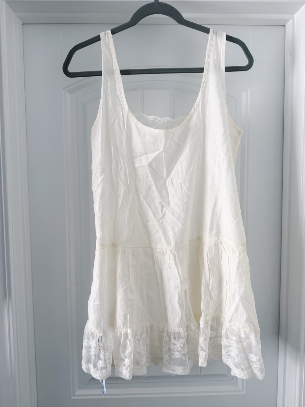 Ivory Lace-Trim Slip Chemise